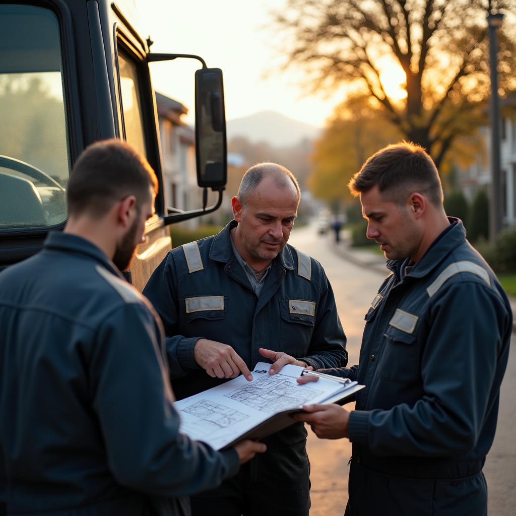 Бригада специалистов за работой на объекте